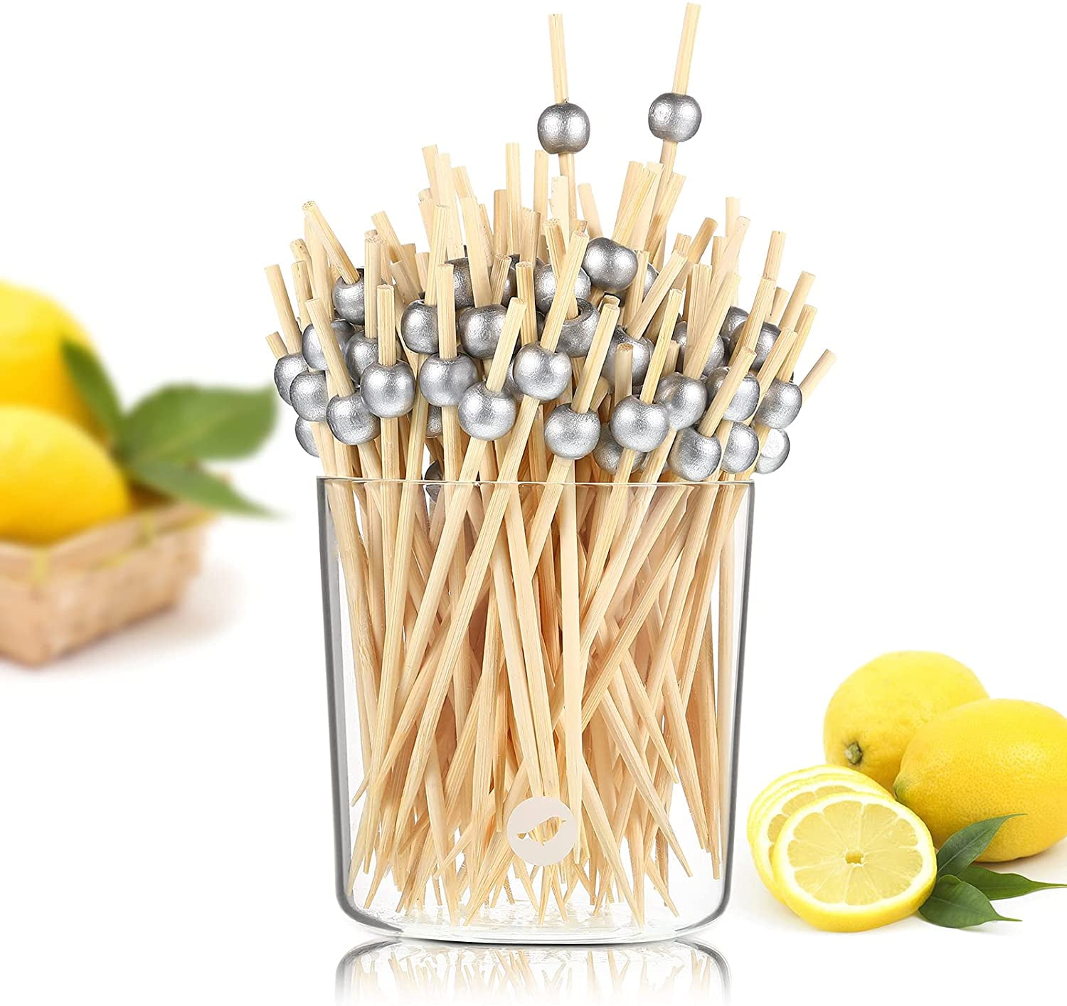 100pcs Cocktail Cure-dents Cocktail Picks Natural Bamboo Cocktail