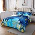 thumbnail image 3 of Erosebridal Dreamy Castle Coverlet Set King, Floral Flower Bedding Set, Ramadan Theme Decor 3pcs, 3 of 5