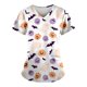 thumbnail image 1 of Halloween Women's V-neck Fashion Casual Printing Top Protective Work Suit, 1 of 3