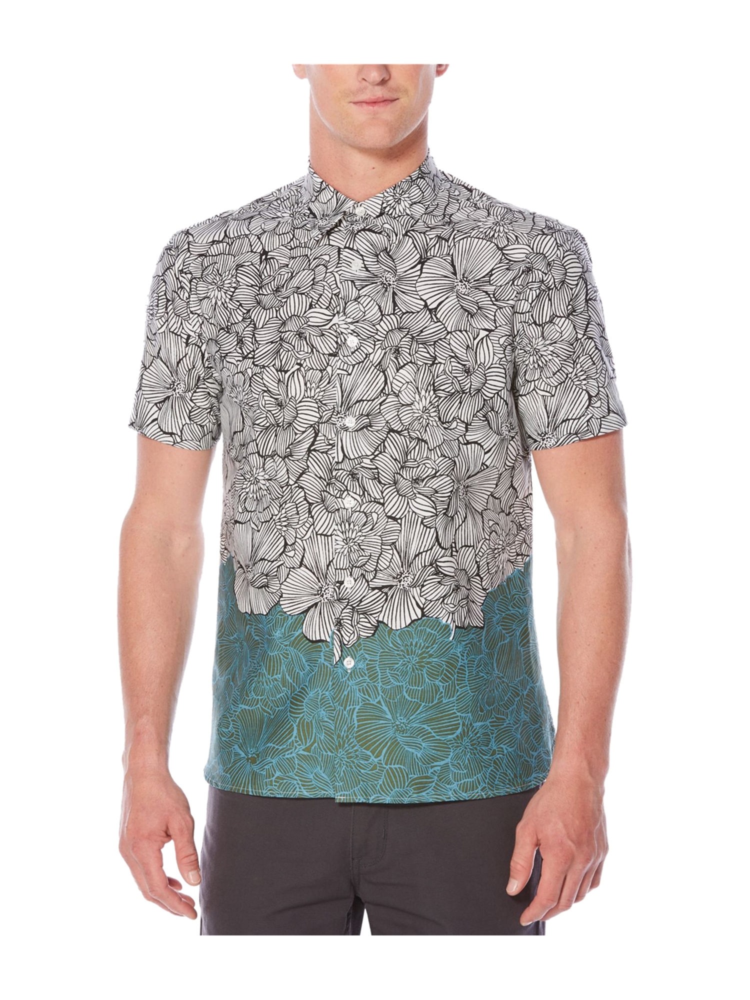 perry ellis men's hawaiian shirt