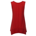 thumbnail image 3 of SSOULM INCH & FIT Women's Round Neck Sleeveless Asymmetrical Hem Tunic Tank Top. Made in U.S.A, 3 of 4