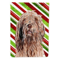 Caroline S Treasures Kj1171chf Candy Cane Vacances De Noël Schnauzer Drapeau Sur Toile, Grande, Multicolore