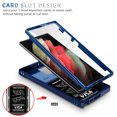 thumbnail image 4 of Allytechgroup Rugged Phone Case for Samsung Galaxy S25 Ultra 6.9", Full Protection Galaxy S25 Ultra Case with Screen Protector, Kickstand, Sliding Camera Cover, Car Mount Compatible, Navyblue, 4 of 11