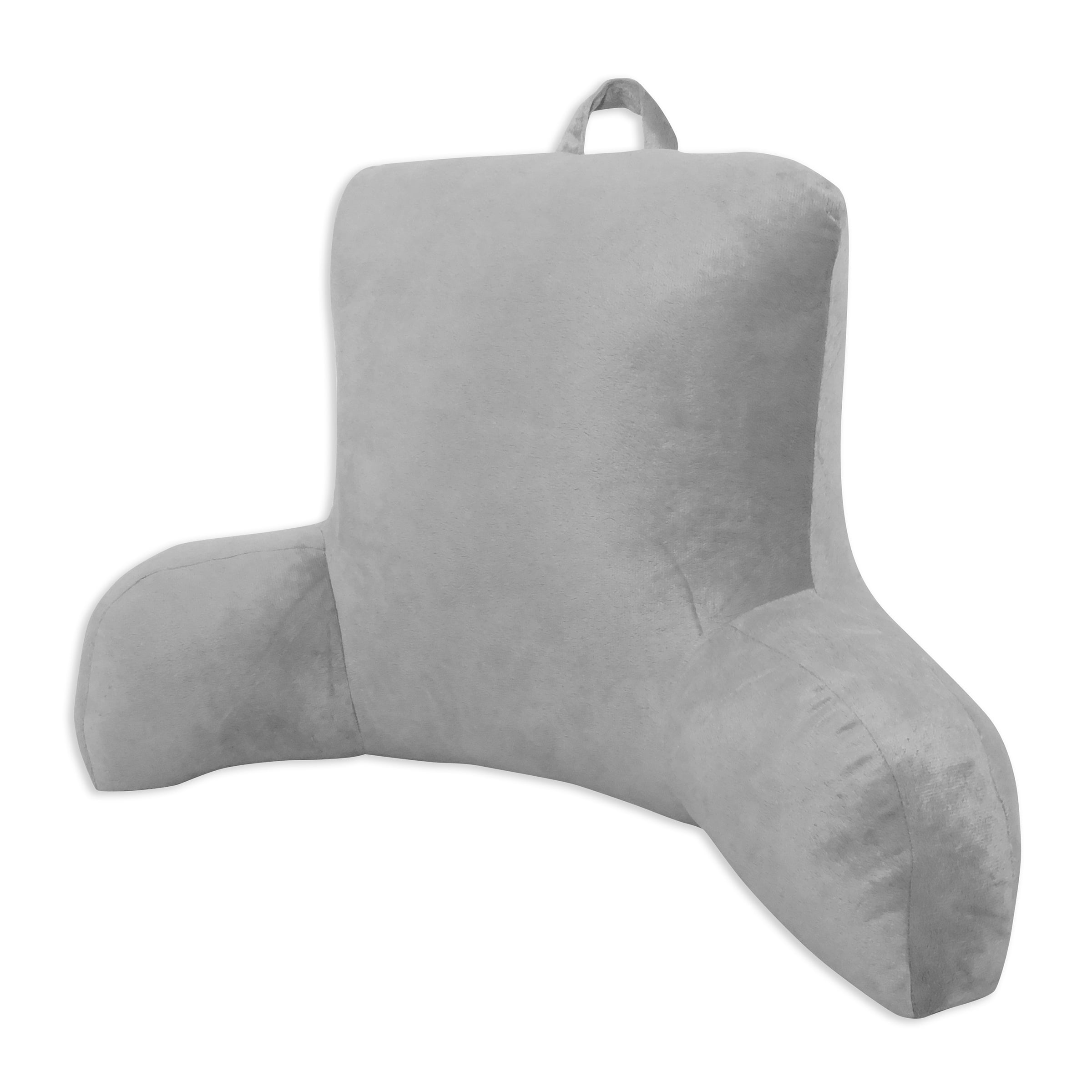 Plush Micro Mink Bed Rest Lounger Pillow Backrest Support arm w/ Pocket 
