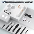 thumbnail image 3 of GPED 18 in 1 Electric Foot Callus Remover, Waterproof Callus Remover W/ Vacuum Suction, Rechargeable Foot Scrubber Kit W/ 3 Roller Heads,Professional Pedicure Tools & Foot File for Dry & Crack Skin, 3 of 8