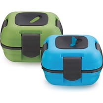 Pinnacle Insulated Leak-Proof Lunch Box Set of 2, 16oz, Heat Release Valve, Blue/Green