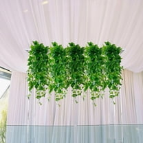 BalsaCircle 3 Green Silk Pothos Artificial Hanging Vines Party Events Reception Decorations Supplies