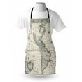 thumbnail image 3 of World Map Apron Antique Map America in 1600s World in Medieval Time Ancient Era in Retro Style, Unisex Kitchen Bib Apron with Adjustable Neck for Cooking Baking Gardening, Multicolor, by Ambesonne, 3 of 3
