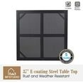 thumbnail image 4 of SUMMIT LIVING Outdoor Patio Dining Table, 37" Square Metal Patio Table with 1.57" Umbrella Hole, Mesh Table Top, Black, 4 of 7
