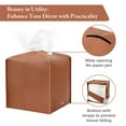 thumbnail image 3 of MUKA Tissue Box Cover Square PU Leather Tissue Box Organizer Facial Tissue Dispenser for Home and Office, 5"x5"x5"-Black, 3 of 9
