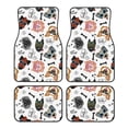 thumbnail image 1 of Honeii Hip Hop Dog Print Car Foot Mat Four-Piece Set - Front & Rear Universal Car Floor Mats for SUVs, Trucks, Sedans, 1 of 7