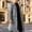 Gray, variant on Lilgiuy Mens Trench Coat British Style Solid Color Long Sleeve Coat Winter Warm Woolen Overcoat for Photoshot