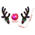thumbnail image 2 of Kieccall Led Luminous Antlers Car Decoration 5 Antlers Luminous Antlers Brown Car Reindeer Antlers Nose, 2 of 6