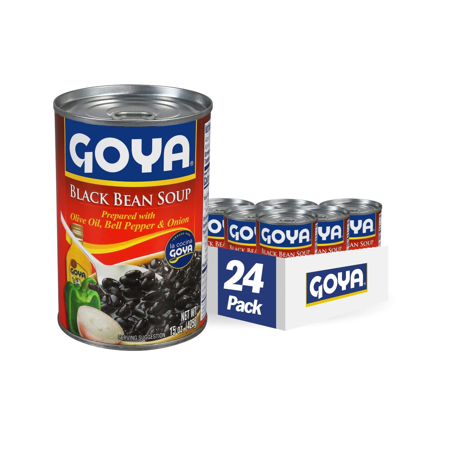 Goya Foods Black Bean Soup, 15- olive oil 360 Ounce (Pack of 24 ...
