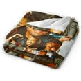 thumbnail image 2 of Blanket Michael Actors B. Jordans Throw Flannel Blankets Warm Soft Cozy Fuzzy Air Conditioning Blanket for Living Room Sofa Bed Gift Blankets for All Seasons 60""x50"", Black, 2 of 6
