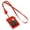 Red, variant on 1 Pcs ID Badge Holder,Badge Holder with Side Zip Pocket, Multiple Card Slots Leather ID Holder Wallet with Neck Lanyard for Office Staffs, Couriers, Workers,2.91x4.49 in(Grey)
