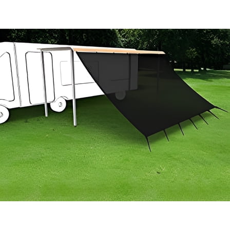 Shatex RV Awning Shade with 90% Privacy Screen Free Kit 8' x 20', Black