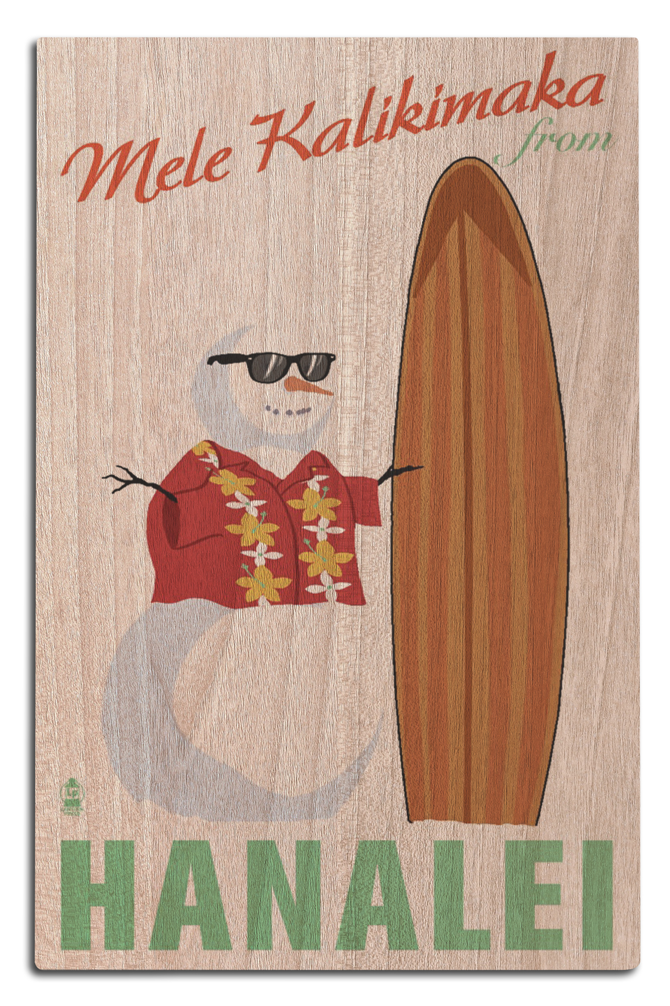 Hanalei Bay, Kauai, Hawaii, Mele Kalikimaka, Snowman and Surfboard ...