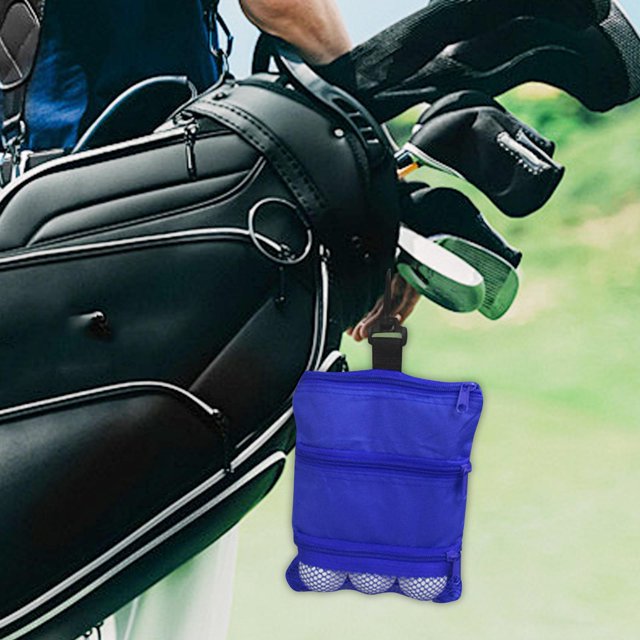 Bolsa para tees de golf, porta objetos de valor, multifuncional, ligera, con hebilla giratoria Azul