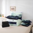 thumbnail image 5 of Erosebridal Foggy Woodland Bed in a Bag King Size,Tropical Botanical Tree Bed Set,Green Blue Bedding King Size For Men Women,Microfiber Bedroom Decor Reversible,7 Pieces, 5 of 6