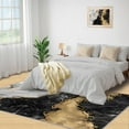 thumbnail image 2 of Black Gold Marble Rug, Abstract Art Area Rugs For Living Room, Indoor Carpet Easy Clean Floor Mat Rug For Bedroom Bedside Under Kitchen Table, 2 of 7