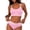 Pink Swimsuits, variant on Push Up Bikinis for Women,High Waisted Bodycon Swimsuits,Wire-Free Bikini Top and Cross Waist Bottom