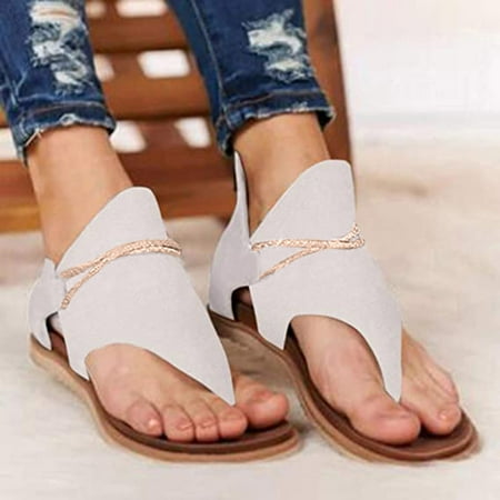 

Njoeus Sandal For Women Sandal For Women 2026 Women Summer Clip-Toe Shoes Zipper Comfy Sandals Flats Casual Beach Sandals Sandal For Women Dressy Comfortable