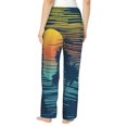 thumbnail image 3 of Junzan Palm Trees Women'S Pajama Pants Drawstring Comfy Sleep Bottoms With Pockets, 3 of 9