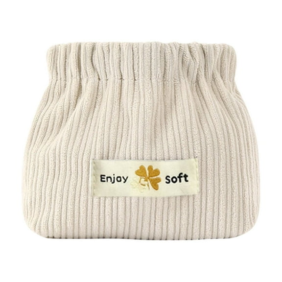 SPOORYYO Fragment Mouth Red Envelope Cosmetic Storage Portable Corduroy Bag for Stylish and Practical Storage of Cosmetics and Small Essentials