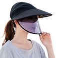 thumbnail image 1 of Women Sun Hat Protective Creative Summer Cap Beach Hat with Face Shield, 1 of 4