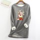 thumbnail image 1 of Pntutb Mujeres Sudadera de lana gruesa Estampado de Navidad Terciopelo Cálido O-cuello Ropa interior top Pntutb Pntutb-4508, 1 of 3