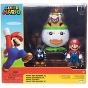 World of Nintendo Mario & Bowser Jr. Action Figure 4-Pack (with Bob-omb & Clown Car)