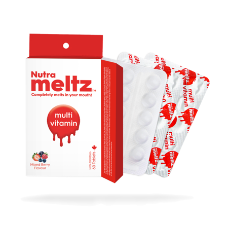 Nutrameltz Multivitamin – Great Tasting Mixed Berry Flavor (60 Tablets)
