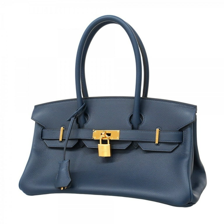 Pre-Owned Hermes Birkin 29 Togo Shoulder Bag, Blue Indigo, K Stamp