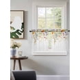 thumbnail image 3 of Spring Floral Tier Curtains 36 Inch Length,Sheer Curtains for Bedroom Living Room Window Watercolor Leaves Wildflower Pastoral Rod Pocket Drapes Kitchen Curtains Small Half Window 27.5"x36" 2 Panels, 3 of 6