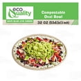 thumbnail image 4 of 32oz Oval Disposable Compostable Paper Burrito Bowls Heavy-Duty, Eco-Friendly Oval Bowls Natural Bagasse Unbleached, Heat Resistant, 100% Biodegradable Salad Bowls Alternative to Plastic (50 PACK), 4 of 9