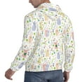 thumbnail image 6 of Fotbe Men's Hoodie with Flower Rabbit Pattern - Kangaroo Pocket Pullover Hooded Sweatshirt, Perfect for Daily Wear, Travel, and Home-X-Large, 6 of 7