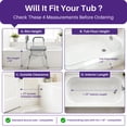 thumbnail image 4 of KEKOY Tub Transfer Bench for Bathtub and Showers, Adjustable Shower Bench, Bath Shower Chair Seat 400LBs for Elderly, Adults and Disabled, 4 of 11