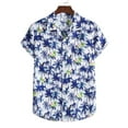thumbnail image 4 of POTETI Summer Shirts for Men Beach Hawaiian Tropical Casual Short Sleeve Button Down Shirt Tops, 4 of 9