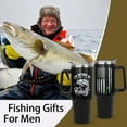 thumbnail image 5 of 40oz Fishing Tumbler with Handle, Straw & Leakproof Lid - Insulated Coffee Cup for Men | Funny Gifts for Dad, Grandpa, Fisherman (Birthday, Christmas), 5 of 6