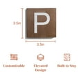thumbnail image 3 of Stiles Crossword Letter Tiles, Wooden Wall Decor, 3.5 Inch, Walnut, Letter P, 3 of 7