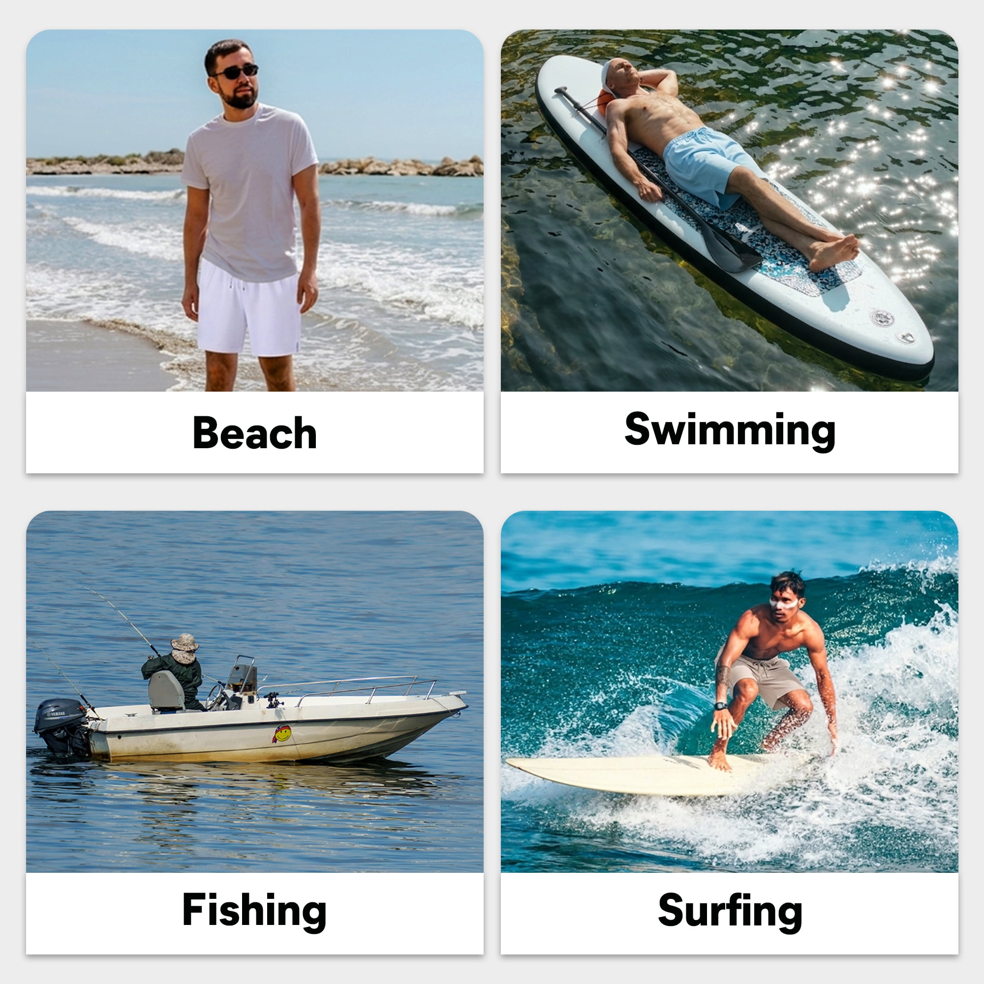 3 Pack Men's Swim Trunks Shorts with Mesh Lining Quick Dry Breathable Pockets for Summer Beach