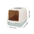 thumbnail image 3 of Large Enclosed Cat Litter Box with Lid & Shovel - Odor Control Hooded Litter Pan for Multiple Cats - Splash Proof & Anti-Skid Base - Includes Scoop, 3 of 6