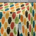 thumbnail image 4 of Owls Dog Crate Cover, Retro Styled Colorful Animal Silhouettes with Grunge Display Halloween Inspirations, Easy to Use Pet Kennel Cover for Medium Large Dogs, 35" x 23" x 27", Multicolor, by Ambesonne, 4 of 6