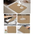 thumbnail image 5 of Dish Drying Mat for Kitchen Counter Solid Color Drying Pad Absorbent Drying Mats for Countertops Sinks Draining Racks Khaki Farmhouse Vintage Reversible Drainer Kitchen Accessories 18x24 Inch, 5 of 7