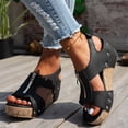 thumbnail image 5 of longantii Womens Orthopedic Sandals Non Slip Slip on Arch Support Flat Wedge Sandals Breathable Sneakers 2026 Beach Foam Shoes Black, 5 of 5