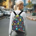 thumbnail image 7 of Robots Aliens Travel Laptop Backpack Casual Daypack Lightweight Bookbag Compartment for Business, 7 of 7