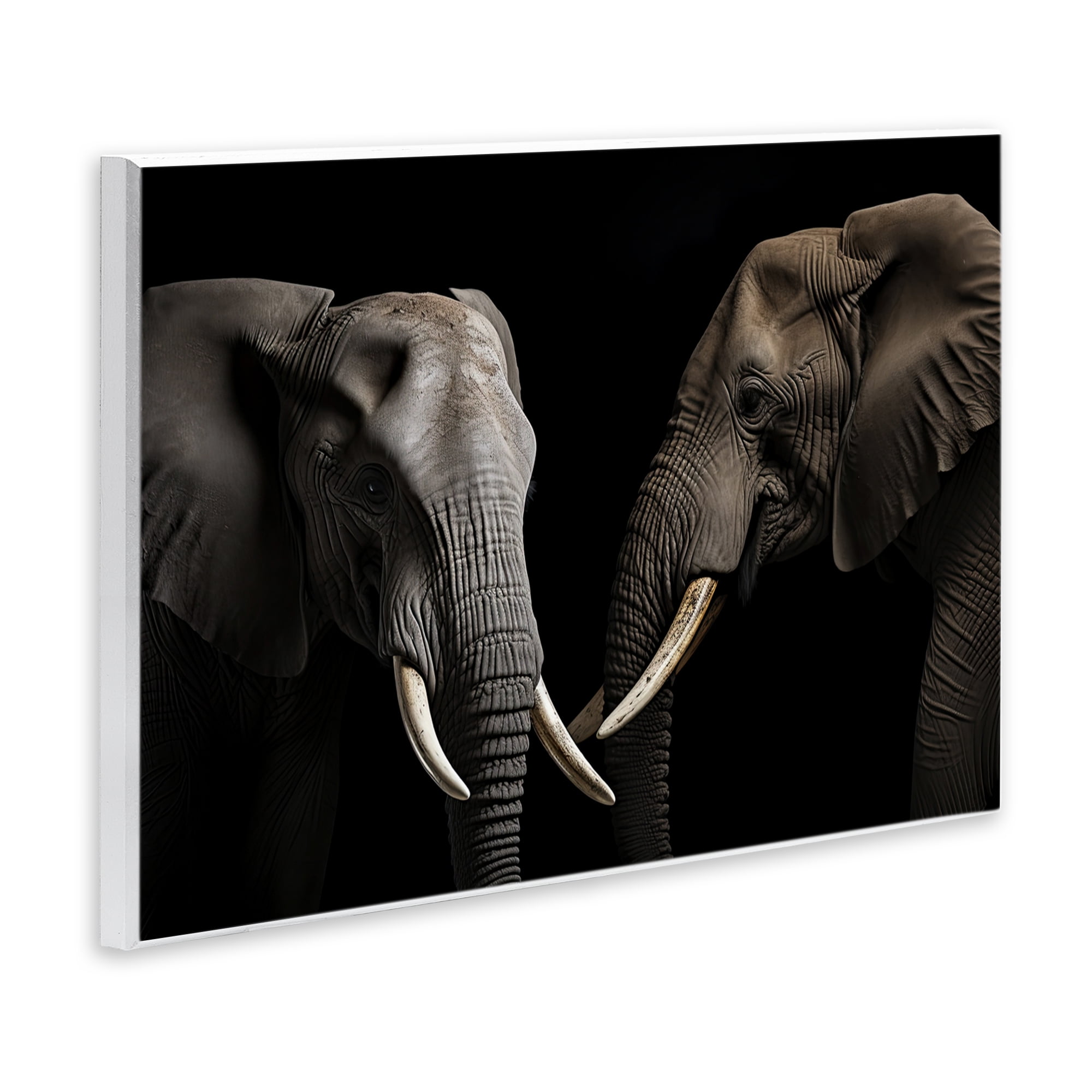 Pachyderm Elephant Pair Wall Plaque Art, design by Decent Exposures