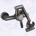 thumbnail image 4 of Stainless Steel Wall Mounted Faucet For 360 Degree Hot And Cold Water Faucet Gray, 4 of 8
