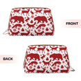 thumbnail image 3 of Rateoe red plaid Moose Bunny bear for Travel Makeup Bag,Large Capacity Cosmetic Bags for Women,Waterproof Portable Pouch Open Flat Toiletry Bag Make up Organizer, 3 of 8